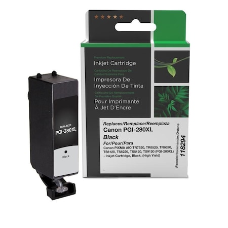 Cig Clover Imaging Remanufactured High Yield Black Ink Cartridge for Canon PGI-280XL 118294